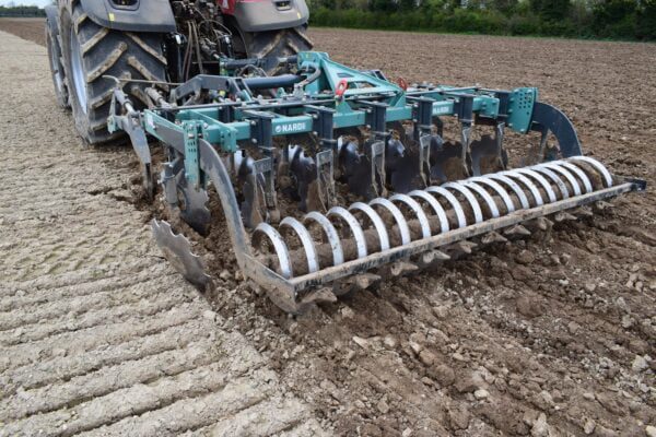 Nardi Gladiator FAST Combination Cultivator on a CASE 300 Tractor in Norfolk