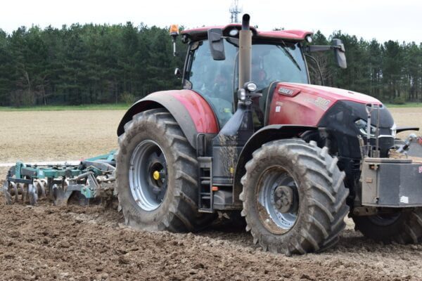 Nardi Gladiator FAST Combination Cultivator working on a CASE Tractor in Norfolk